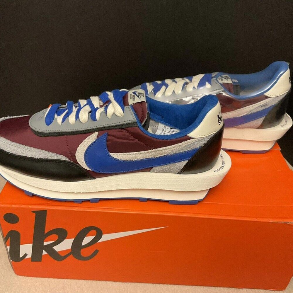 New! Mens Nike LD Waffle SU LDWAFFLE Sacai Undercover Night Maroon Royal. SZ 11M - Picture 6 of 11
